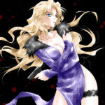 ito pixiv1885184 meitantei conan vermouth meitantei conan breast hold cleavage dress garter gun no bra