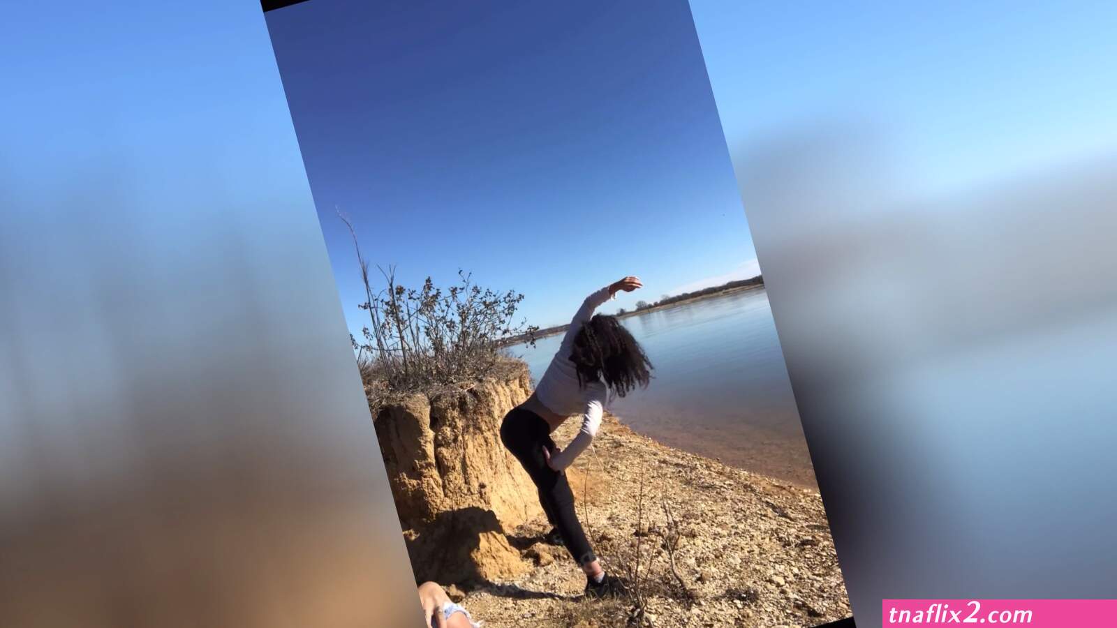 Ebony fucking outdoors