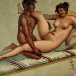 File:A naked man and woman in sexual congress on a bed. Coloured Wellcome V0038951.jpg